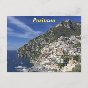 Positano door het Zee Briefkaart