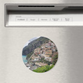 Positano dorp aan de Amalfi kust ronde magneet (Insitu (Vaatwasser))
