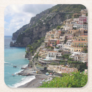 Positano-dorp aan de kust van Amalfi, onderzetter