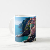 Positano Escape-Mok | Keramisch Amalfi kustlandsch Koffiemok (Voorkant links)