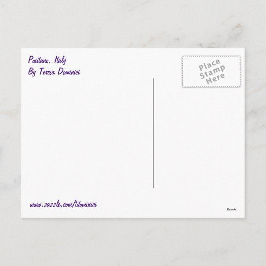 Positano, het Briefkaart van Kerstmis van Italië (Achterkant)