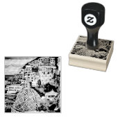 Positano - Houten Kunststempel Rubberstempel (Gestempeld)