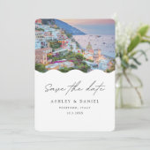 Positano Huwelijk Italië Save the Date Kaart (Staand voorkant)