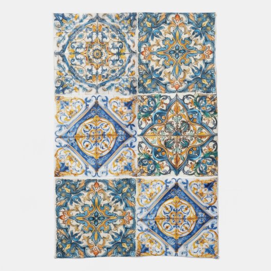 Positano  Italiaanse Tegel Theedoek