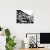 Positano, Italië - Afdrukken foto's - B&W Poster (Thuiskantoor)