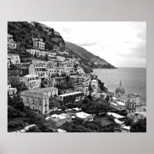 Positano, Italië - Afdrukken foto's - B&W Poster