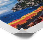 Positano Italië Amalfi Vintage Travel Poster (Hoek)