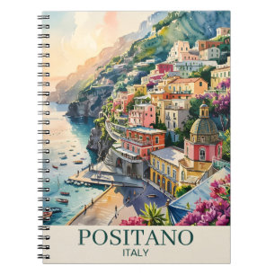 Positano Italië Amalfikust Aquarellandschap Notitieboek