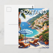 Positano Italië Briefkaart (Voorkant / Achterkant)