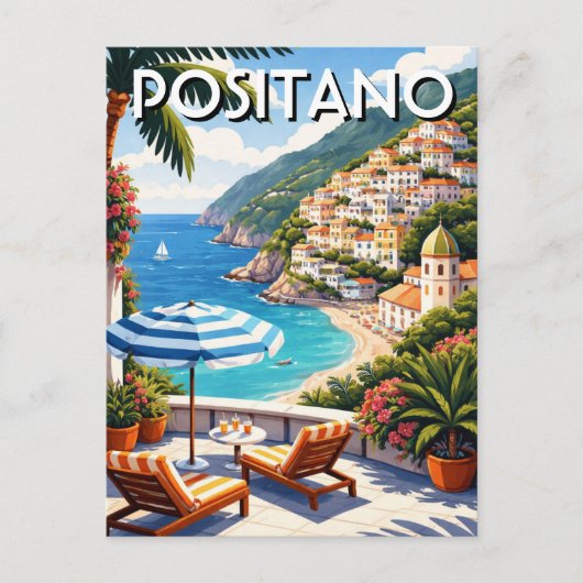 Positano Italië Briefkaart (Voorkant)