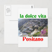 Positano Italië Briefkaart (Voorkant / Achterkant)
