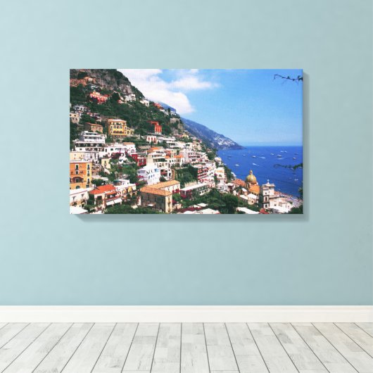 Positano, Italië Canvas Afdruk (Insitu (Houten vloer))