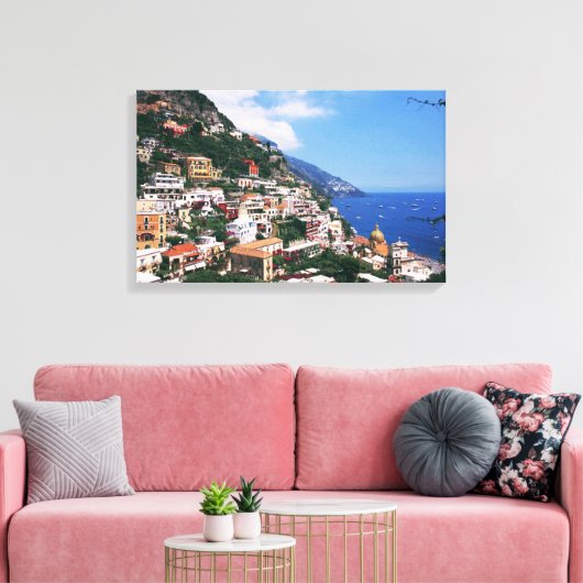 Positano, Italië Canvas Afdruk (Insitu (Woonkamer))