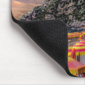 Positano Italië Cliff Homes Amalfi Sunset Retro Muismat (Hoek)