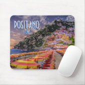 Positano Italië Cliff Homes Amalfi Sunset Retro Muismat (Met muis)