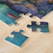 Positano, Italië – Coastal Village & Starry Sky Legpuzzel (Zijkant)