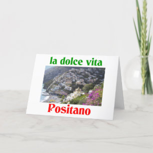 Positano Italië Feestdagen Kaart