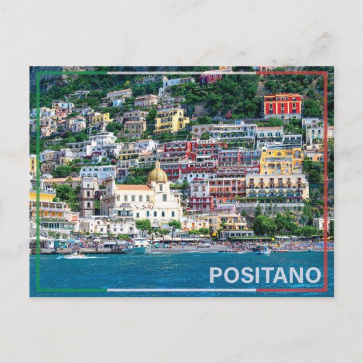 Positano - Italië Feestdagenkaart (Voorkant)