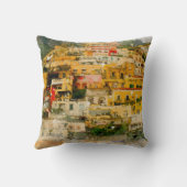 positano italië italiaanse scène waterverf kussen (Achterkant)