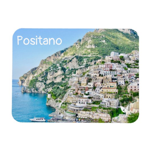 Positano, Italië - koelkast magneet van Velvet Esc (Horizontaal)