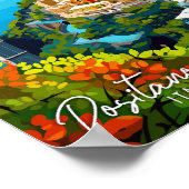 Positano Italië Kunst vintage reisillustratie Poster (Hoek)