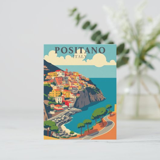 Positano, Italië  Kust Briefkaart (Staand voorkant)