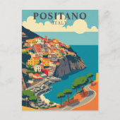 Positano, Italië  Kust Briefkaart (Voorkant)