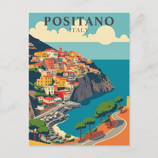 Positano, Italië Kust Briefkaart (Voorkant)