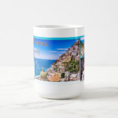 Positano Italië Met Capri Bekende Rotsen Mok (Center)