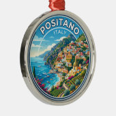 Positano Italië Metalen Ornament (Rechts)