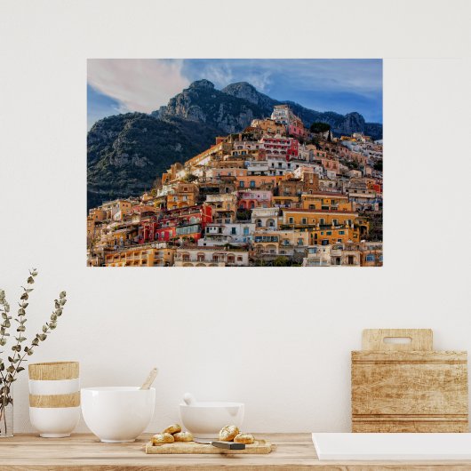 Positano, Italië Poster (Keuken)