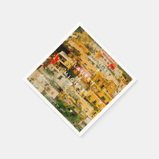 Positano Italië schilderachtig zomerse bruiloftsse Servet (Hoek)