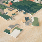 Positano, Italië Stad Vintage Legpuzzel (Zijkant)