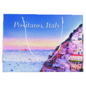 Positano, Italië Sunset Gift Bag Groot Cadeauzakje (Achterkant)