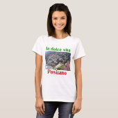 Positano Italië T-shirt (Voorkant volledig)