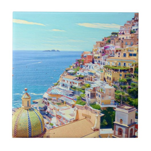 Positano Italië Tegeltje (Voorkant)