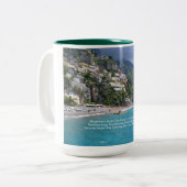 Positano, Italië Tweekleurige Koffiemok (Voorkant links)