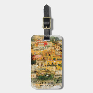 Positano Italië zomervakantie bagagelabel label