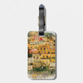 Positano Italië zomervakantie bagagelabel label (Achterkant verticaal)