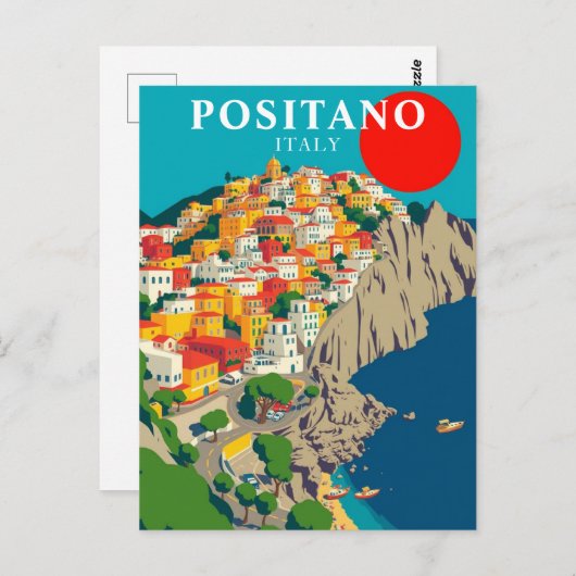 Positano, Italië  zonsopgang Briefkaart (Voorkant / Achterkant)