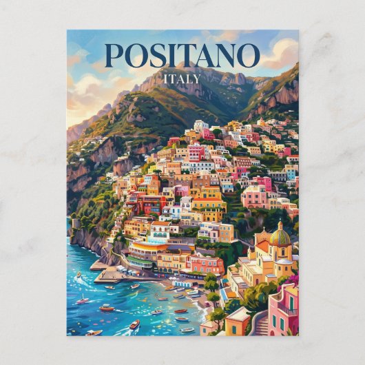 Positano Italy Briefkaart (Voorkant)