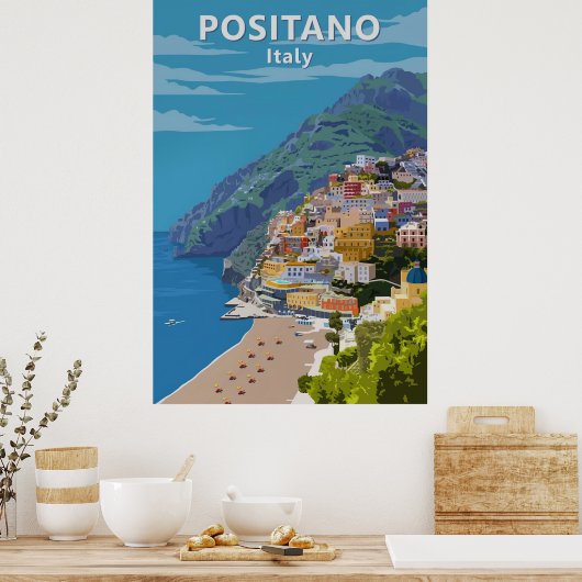 Positano, Italy Poster (Keuken)