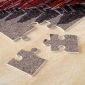 Positano Italy Retro Typografie Travel Legpuzzel (Zijkant)