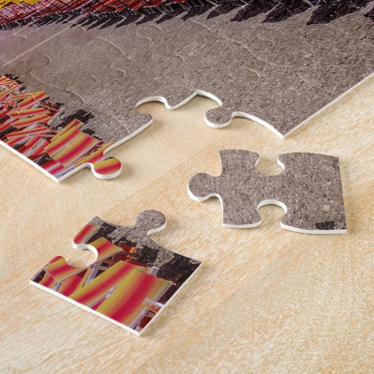 Positano Italy Retro Typography Travel Legpuzzel (Zijkant)