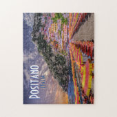 Positano Italy Retro Typography Travel Legpuzzel (Verticaal)