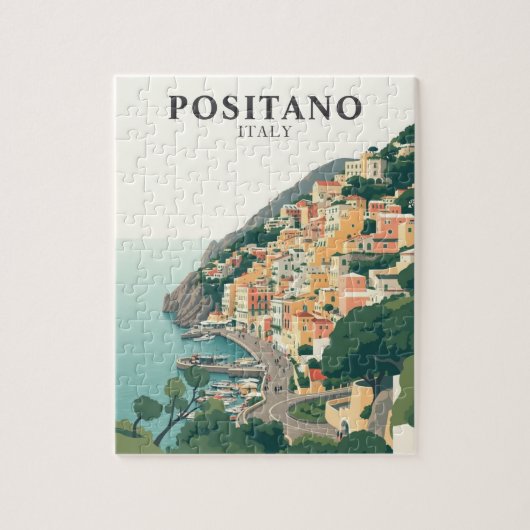 Positano, Italy Town Vintage  Legpuzzel (Verticaal)
