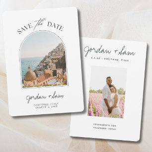 Positano Italy Wedding Save the Date Kaart