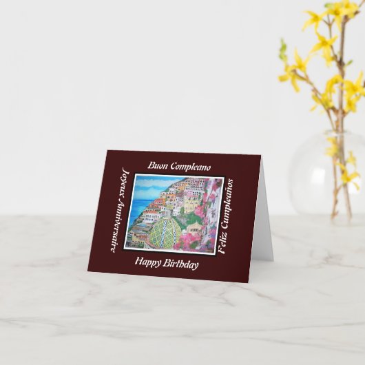 Positano-Kaart Kaart (Gele Bloem)