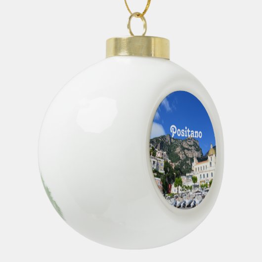 Positano Keramische Bal Ornament (Links)