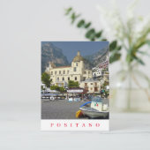 Positano kerk uitzicht briefkaart (Staand voorkant)